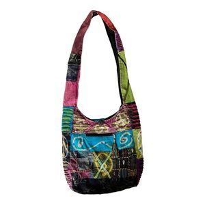 Boho Hippie Patchwork Hobo Sling Bag Crossbody Himalayan Nepali Monk Bag